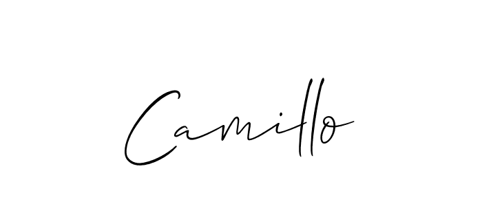 The best way (Allison_Script) to make a short signature is to pick only two or three words in your name. The name Camillo include a total of six letters. For converting this name. Camillo signature style 2 images and pictures png