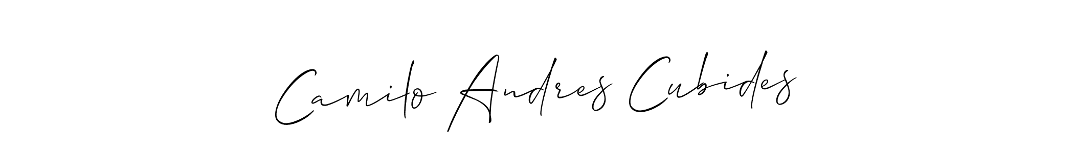 It looks lik you need a new signature style for name Camilo Andres Cubides. Design unique handwritten (Allison_Script) signature with our free signature maker in just a few clicks. Camilo Andres Cubides signature style 2 images and pictures png