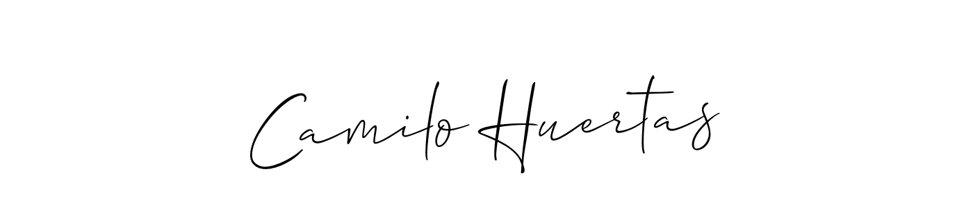 Use a signature maker to create a handwritten signature online. With this signature software, you can design (Allison_Script) your own signature for name Camilo Huertas. Camilo Huertas signature style 2 images and pictures png