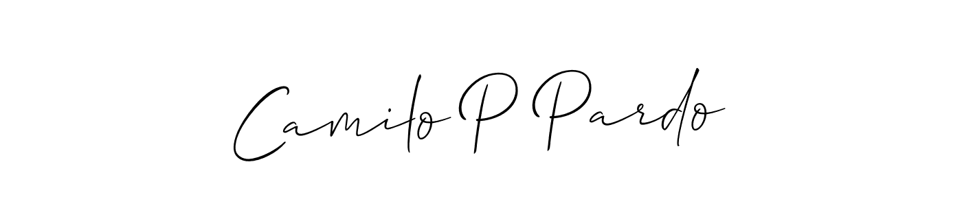 Also we have Camilo P Pardo name is the best signature style. Create professional handwritten signature collection using Allison_Script autograph style. Camilo P Pardo signature style 2 images and pictures png