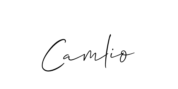 Use a signature maker to create a handwritten signature online. With this signature software, you can design (Allison_Script) your own signature for name Camlio. Camlio signature style 2 images and pictures png
