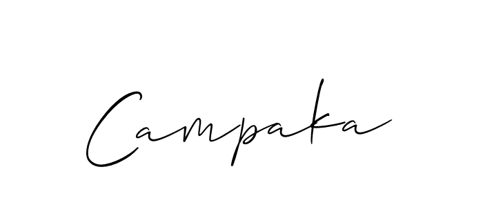 Campaka stylish signature style. Best Handwritten Sign (Allison_Script) for my name. Handwritten Signature Collection Ideas for my name Campaka. Campaka signature style 2 images and pictures png