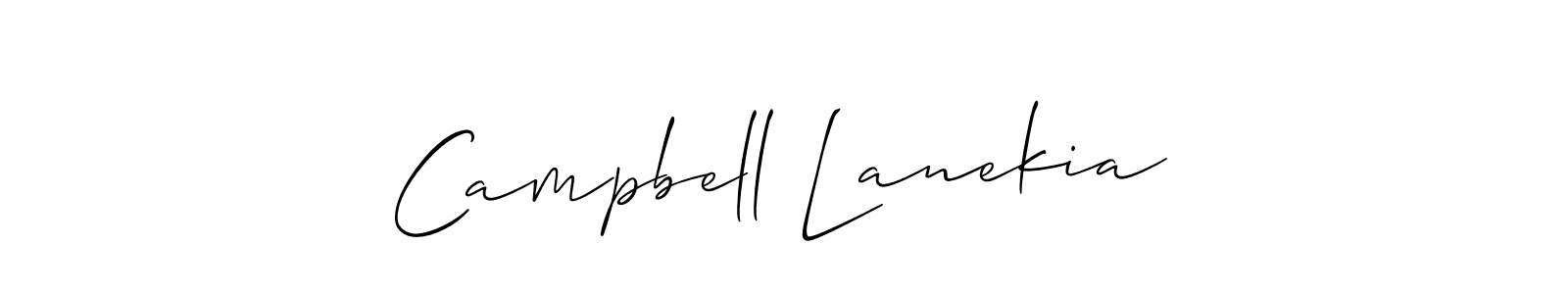 Campbell Lanekia stylish signature style. Best Handwritten Sign (Allison_Script) for my name. Handwritten Signature Collection Ideas for my name Campbell Lanekia. Campbell Lanekia signature style 2 images and pictures png