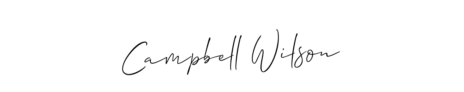 Use a signature maker to create a handwritten signature online. With this signature software, you can design (Allison_Script) your own signature for name Campbell Wilson. Campbell Wilson signature style 2 images and pictures png