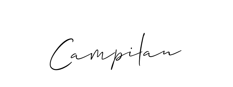 Make a beautiful signature design for name Campilan. With this signature (Allison_Script) style, you can create a handwritten signature for free. Campilan signature style 2 images and pictures png