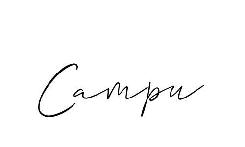 You should practise on your own different ways (Allison_Script) to write your name (Campu) in signature. don't let someone else do it for you. Campu signature style 2 images and pictures png