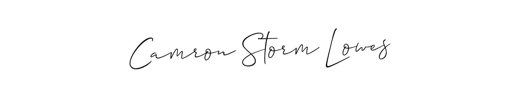 Make a short Camron Storm Lowes signature style. Manage your documents anywhere anytime using Allison_Script. Create and add eSignatures, submit forms, share and send files easily. Camron Storm Lowes signature style 2 images and pictures png