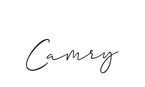 Use a signature maker to create a handwritten signature online. With this signature software, you can design (Allison_Script) your own signature for name Camry. Camry signature style 2 images and pictures png