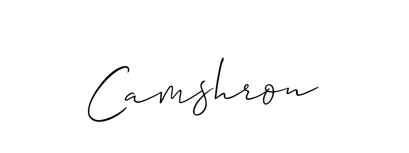 Also we have Camshron name is the best signature style. Create professional handwritten signature collection using Allison_Script autograph style. Camshron signature style 2 images and pictures png