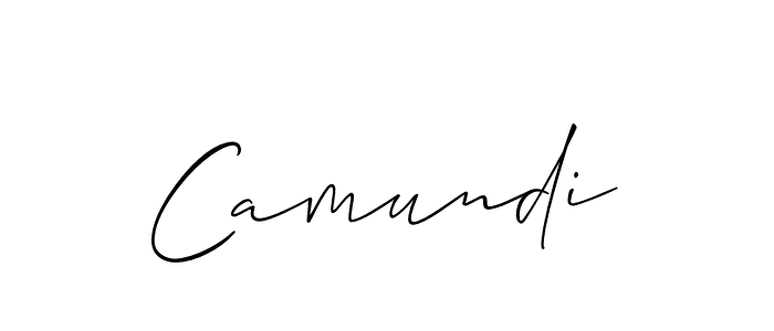 Use a signature maker to create a handwritten signature online. With this signature software, you can design (Allison_Script) your own signature for name Camundi. Camundi signature style 2 images and pictures png