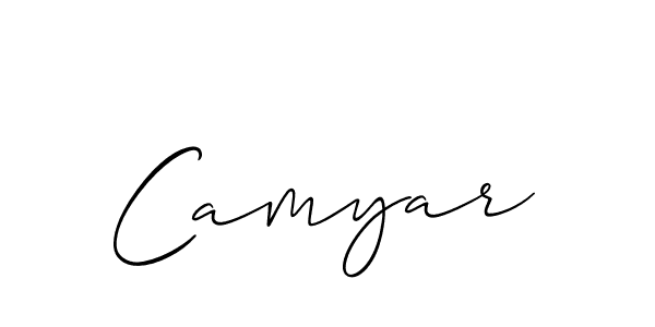 It looks lik you need a new signature style for name Camyar. Design unique handwritten (Allison_Script) signature with our free signature maker in just a few clicks. Camyar signature style 2 images and pictures png