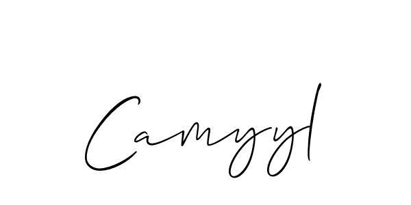Create a beautiful signature design for name Camyyl. With this signature (Allison_Script) fonts, you can make a handwritten signature for free. Camyyl signature style 2 images and pictures png