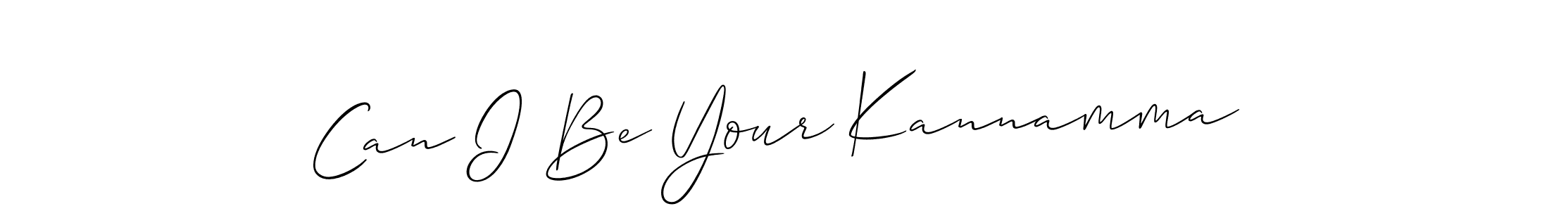 Create a beautiful signature design for name Can I Be Your Kannamma. With this signature (Allison_Script) fonts, you can make a handwritten signature for free. Can I Be Your Kannamma signature style 2 images and pictures png