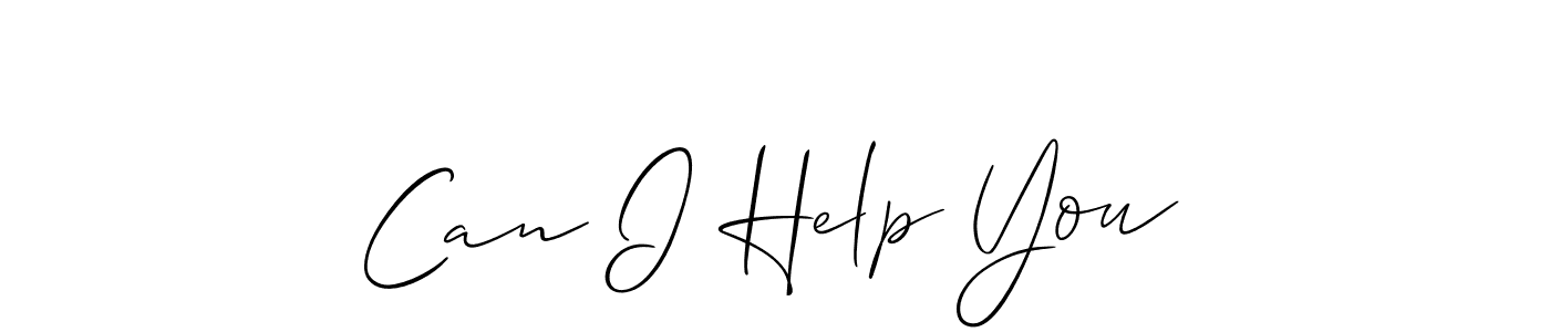 Use a signature maker to create a handwritten signature online. With this signature software, you can design (Allison_Script) your own signature for name Can I Help You. Can I Help You signature style 2 images and pictures png