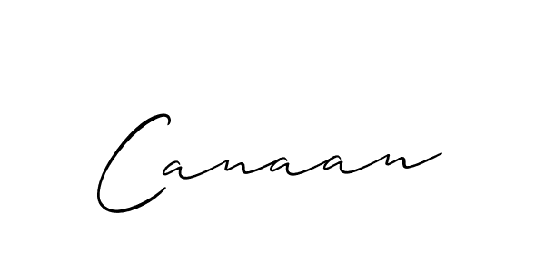 Use a signature maker to create a handwritten signature online. With this signature software, you can design (Allison_Script) your own signature for name Canaan. Canaan signature style 2 images and pictures png