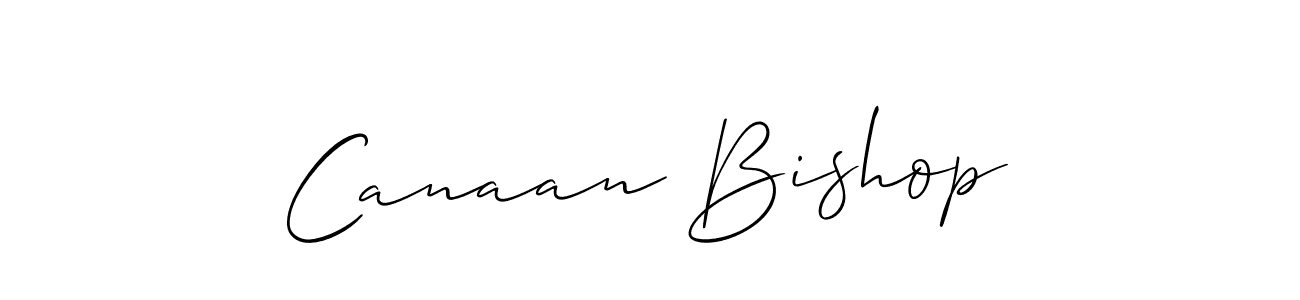 How to make Canaan Bishop name signature. Use Allison_Script style for creating short signs online. This is the latest handwritten sign. Canaan Bishop signature style 2 images and pictures png