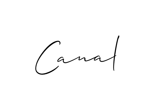 How to make Canal signature? Allison_Script is a professional autograph style. Create handwritten signature for Canal name. Canal signature style 2 images and pictures png