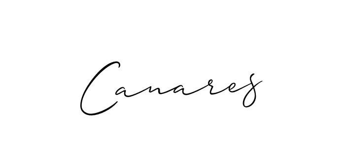 Also we have Canares name is the best signature style. Create professional handwritten signature collection using Allison_Script autograph style. Canares signature style 2 images and pictures png