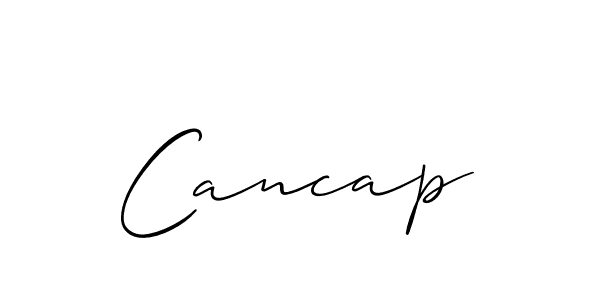 Similarly Allison_Script is the best handwritten signature design. Signature creator online .You can use it as an online autograph creator for name Cancap. Cancap signature style 2 images and pictures png