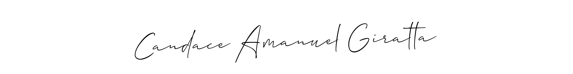 It looks lik you need a new signature style for name Candace Amanuel Giratta. Design unique handwritten (Allison_Script) signature with our free signature maker in just a few clicks. Candace Amanuel Giratta signature style 2 images and pictures png