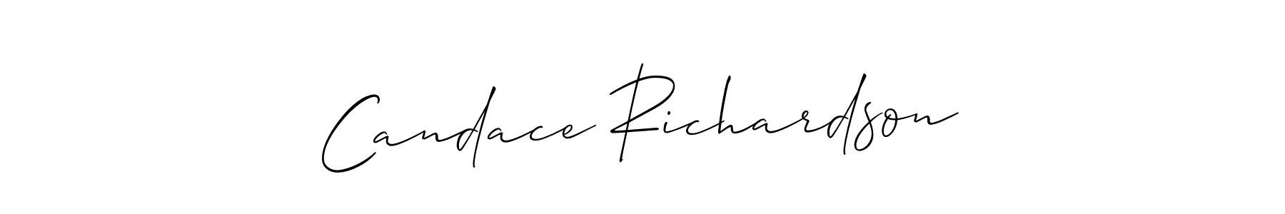 Allison_Script is a professional signature style that is perfect for those who want to add a touch of class to their signature. It is also a great choice for those who want to make their signature more unique. Get Candace Richardson name to fancy signature for free. Candace Richardson signature style 2 images and pictures png