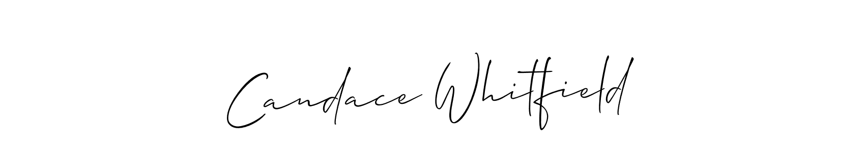 How to make Candace Whitfield name signature. Use Allison_Script style for creating short signs online. This is the latest handwritten sign. Candace Whitfield signature style 2 images and pictures png