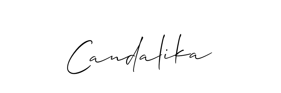 How to make Candalika signature? Allison_Script is a professional autograph style. Create handwritten signature for Candalika name. Candalika signature style 2 images and pictures png