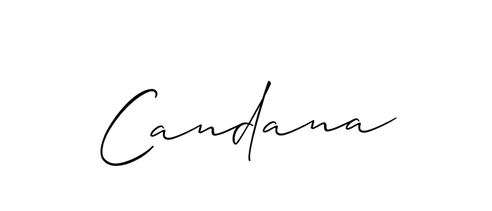 Make a beautiful signature design for name Candana. With this signature (Allison_Script) style, you can create a handwritten signature for free. Candana signature style 2 images and pictures png