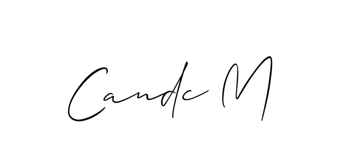 Similarly Allison_Script is the best handwritten signature design. Signature creator online .You can use it as an online autograph creator for name Candc M. Candc M signature style 2 images and pictures png