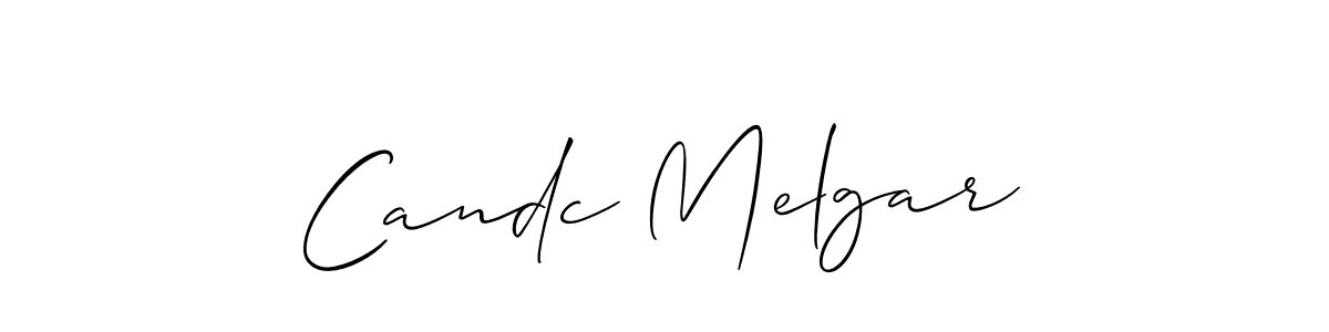 Design your own signature with our free online signature maker. With this signature software, you can create a handwritten (Allison_Script) signature for name Candc Melgar. Candc Melgar signature style 2 images and pictures png