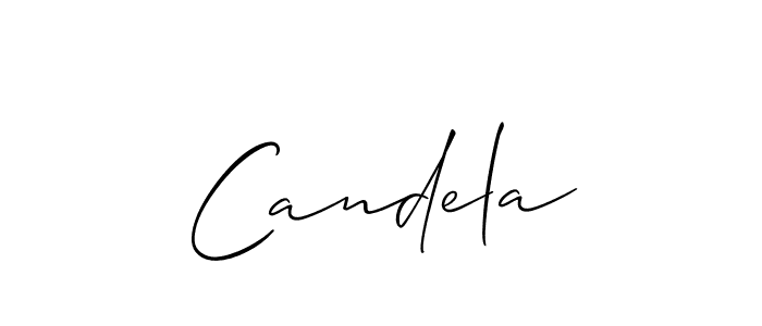 Create a beautiful signature design for name Candela. With this signature (Allison_Script) fonts, you can make a handwritten signature for free. Candela signature style 2 images and pictures png