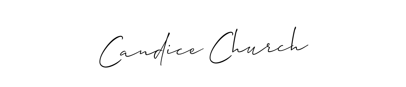 Candice Church stylish signature style. Best Handwritten Sign (Allison_Script) for my name. Handwritten Signature Collection Ideas for my name Candice Church. Candice Church signature style 2 images and pictures png