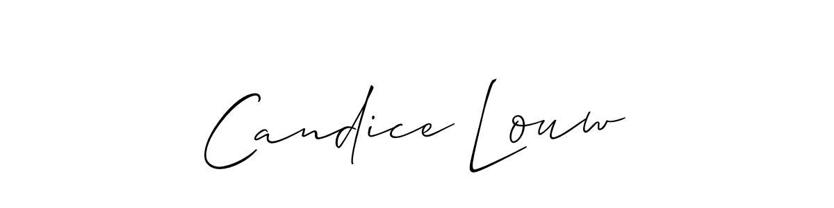 Create a beautiful signature design for name Candice Louw. With this signature (Allison_Script) fonts, you can make a handwritten signature for free. Candice Louw signature style 2 images and pictures png