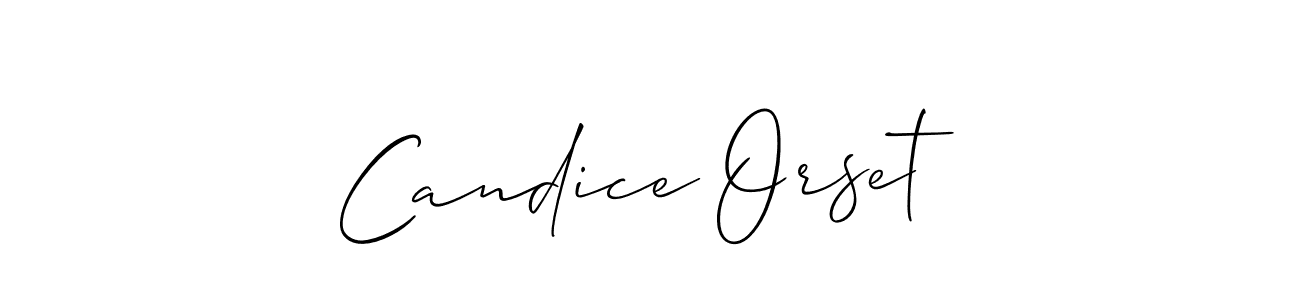 Candice Orset stylish signature style. Best Handwritten Sign (Allison_Script) for my name. Handwritten Signature Collection Ideas for my name Candice Orset. Candice Orset signature style 2 images and pictures png