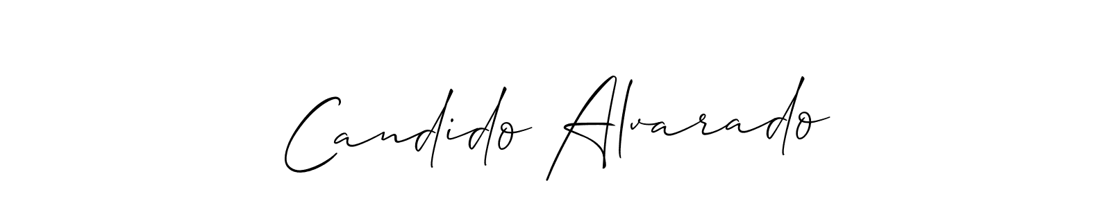 Use a signature maker to create a handwritten signature online. With this signature software, you can design (Allison_Script) your own signature for name Candido Alvarado. Candido Alvarado signature style 2 images and pictures png
