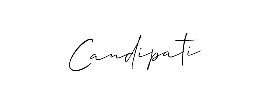 Create a beautiful signature design for name Candipati. With this signature (Allison_Script) fonts, you can make a handwritten signature for free. Candipati signature style 2 images and pictures png