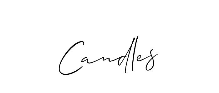 Also we have Candles name is the best signature style. Create professional handwritten signature collection using Allison_Script autograph style. Candles signature style 2 images and pictures png