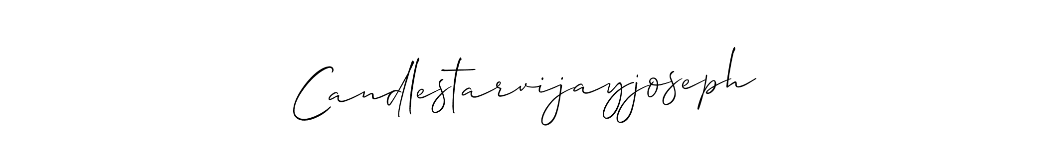 The best way (Allison_Script) to make a short signature is to pick only two or three words in your name. The name Candlestarvijayjoseph include a total of six letters. For converting this name. Candlestarvijayjoseph signature style 2 images and pictures png