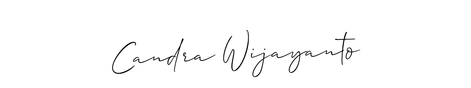 You should practise on your own different ways (Allison_Script) to write your name (Candra Wijayanto) in signature. don't let someone else do it for you. Candra Wijayanto signature style 2 images and pictures png
