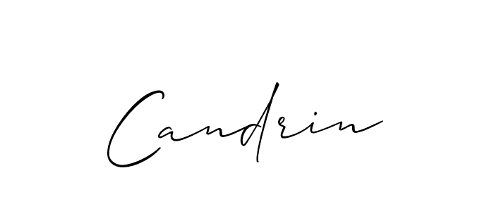 Design your own signature with our free online signature maker. With this signature software, you can create a handwritten (Allison_Script) signature for name Candrin. Candrin signature style 2 images and pictures png