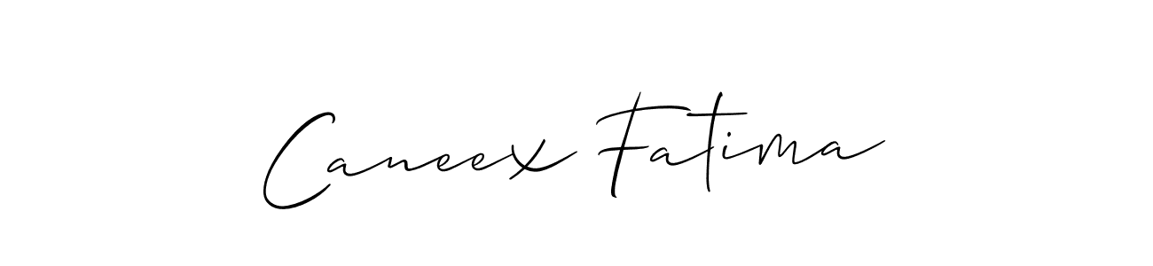 Use a signature maker to create a handwritten signature online. With this signature software, you can design (Allison_Script) your own signature for name Caneex Fatima. Caneex Fatima signature style 2 images and pictures png