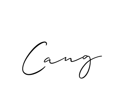 Make a short Cang signature style. Manage your documents anywhere anytime using Allison_Script. Create and add eSignatures, submit forms, share and send files easily. Cang signature style 2 images and pictures png