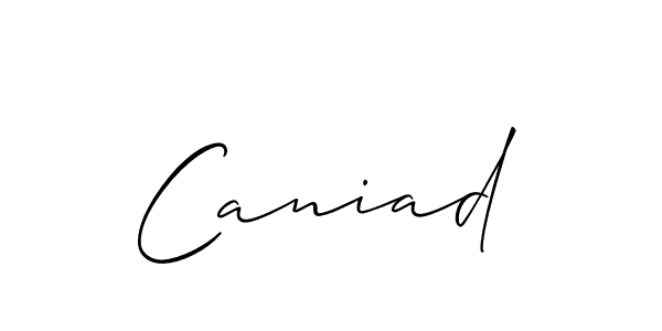 if you are searching for the best signature style for your name Caniad. so please give up your signature search. here we have designed multiple signature styles  using Allison_Script. Caniad signature style 2 images and pictures png