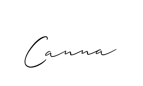 Make a beautiful signature design for name Canna. With this signature (Allison_Script) style, you can create a handwritten signature for free. Canna signature style 2 images and pictures png