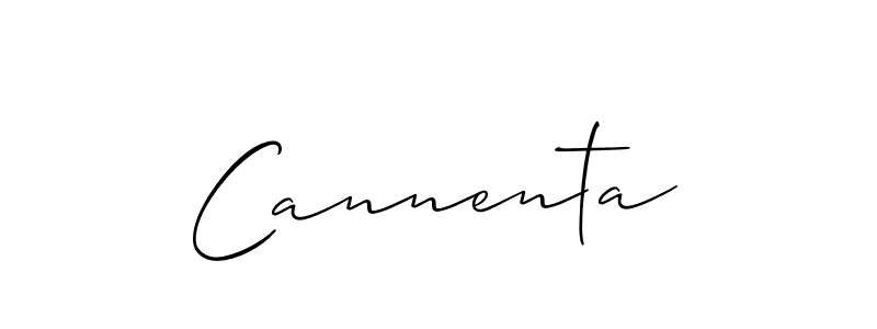 How to make Cannenta signature? Allison_Script is a professional autograph style. Create handwritten signature for Cannenta name. Cannenta signature style 2 images and pictures png