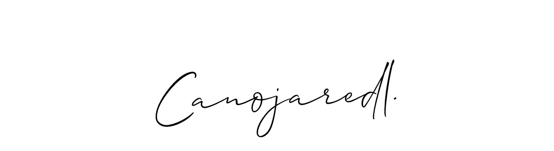 Design your own signature with our free online signature maker. With this signature software, you can create a handwritten (Allison_Script) signature for name Canojaredl.. Canojaredl. signature style 2 images and pictures png
