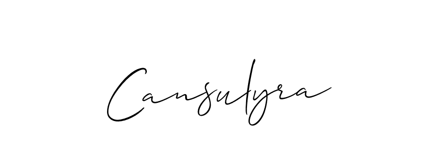 How to make Cansulyra name signature. Use Allison_Script style for creating short signs online. This is the latest handwritten sign. Cansulyra signature style 2 images and pictures png