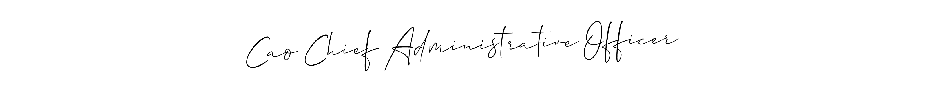 Make a beautiful signature design for name Cao Chief Administrative Officer. With this signature (Allison_Script) style, you can create a handwritten signature for free. Cao Chief Administrative Officer signature style 2 images and pictures png