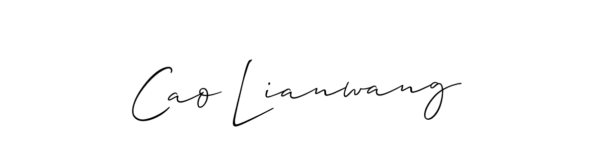 How to make Cao Lianwang name signature. Use Allison_Script style for creating short signs online. This is the latest handwritten sign. Cao Lianwang signature style 2 images and pictures png