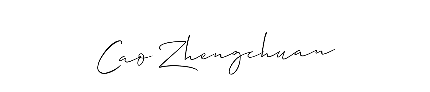 How to Draw Cao Zhengchuan signature style? Allison_Script is a latest design signature styles for name Cao Zhengchuan. Cao Zhengchuan signature style 2 images and pictures png